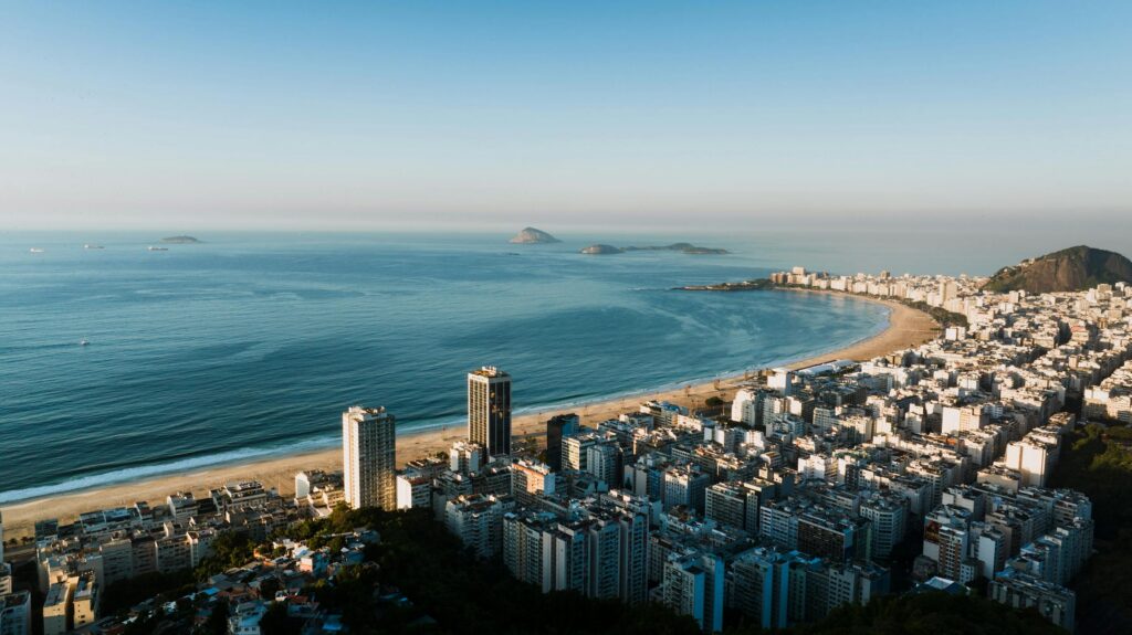 Aerial view of Copacabana
